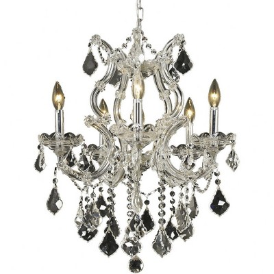 Elegant Lighting Maria Theresa 6 - Light Pendant in  Chrome