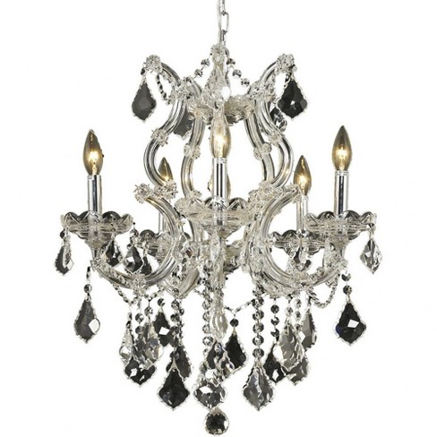 Elegant Lighting Maria Theresa 6 - Light Pendant in  Chrome - image 1 of 3