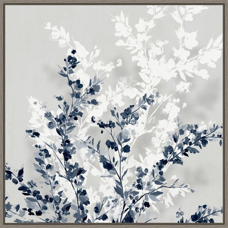 22&#34; x 22&#34; Blue Spring II by Isabelle Z Framed Canvas Wall Art Gray Wash - Amanti Art, 1 of 12