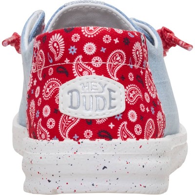 Обувь HEYDUDE Women Wendy Americana Paisley, 4thof July Patriotic Shoes , Faded Denim/Multi, W9 — фото 6