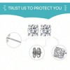 Stud Earrings, Sterling Silver for Women, Engagement Gift Radiant and Dazzling - 4 of 4