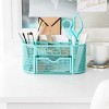 Blu Monaco Small Metal Mesh Desk Organizer with Drawer - Available in Aqua, Gold, and Pink - 2 of 4