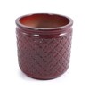 VisioGear 3PCS Ceramic Flowerpot, Modern Planter for Patio, Garden, Windowsill, Bean Paste Red, 15"*15"*15" - 4 of 4