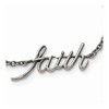 Black Bow Jewelry Stainless Steel FAITH Script Adjustable Anklet, 9-10 Inch - 2 of 4