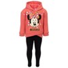 Disney Minnie Mouse Mickey Mouse Girls Pullover Fleece Hoodie and Leggings Outfit Set Toddler - 2 of 4