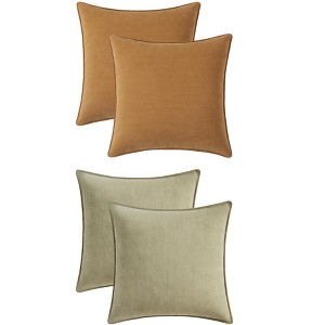 REGALWOVEN 4 Pcs Solid Chenille Soft Couch Throw Pillow Covers for Sofa Living Room Home Decor 18 x 18 Inch - 1 of 4