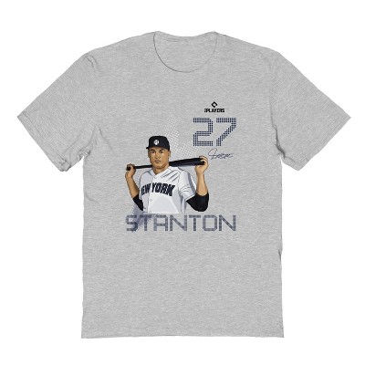 MLBPA Men's Stanton Pw Licensed Mlb Giancarlo Stanton New York Yankees Short Sleeve Graphic Cotton T-Shirt - Sport Grey S