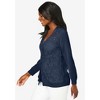 Jessica London Women's Plus Size Crochet Button-Front Cardigan - 4 of 4