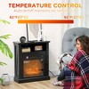 27" Freestanding Electric Fireplace with Mantel, 1400W Insert Heater with Timer – Black - 2 of 4
