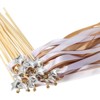 Unique Bargains Bell Ornament Wedding Birthday Party Ribbon Streamer Fairy Wands 24 Pcs - 4 of 4