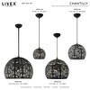 Livex Lighting Chantily 1 - Light Pendant in  Black - 3 of 4