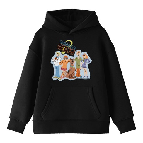 Scooby Doo Mystery Gang Doodle Youth Black Graphic Hoodie-small : Target