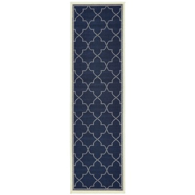 Oriental Weavers Marina 6025P Navy/ Ivory Indoor/Outdoor Area Rug - 2'3" x 7'6"