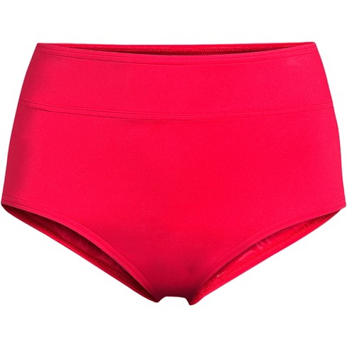 Lands' End Women's Plus Size Chlorine Resistant Tummy Control High Waisted  Bikini Swim Bottoms - 22w - Deep Balsam : Target