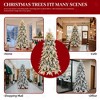 Whisen 8FT Slim Flocked Artificial Christmas Tree with 950 Premium PE & PVC Tips, 350 Warm LED Lights - 4 of 4