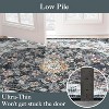 Washable Elegant Floral Rug, Thin Low Pile Carpet with Non-Slip Backing, Stain Resistant & Reinforced Edges for Living Room & Kitchen - 3 of 4
