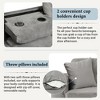 105" Modern L-Shape Sectional Sofa with Storage Ottoman & Reversible Chaise - 2 Pillows & Cup Holder Included for Living Room - 4 of 4