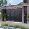 Wooakway 72 in. H x 47 in. W Outdoor Rectangle Metal Privacy Screen Garden Fence Panel Freestanding Patio Decorative Screen for Yard - 3 of 4