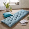 GDFStudio Simon Modern Foldable Poly Chenille Upholstered Tufted Floor Lounger Cushion, Aqua - 2 of 4