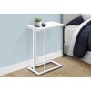 FONTOI C-shaped Side Table, Bedside Table with Felt pads, Snack Stand for Living Room, Bedroom, White, 18.5"*25.25"*10.25" - 2 of 4
