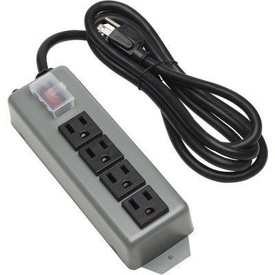 Tripp Lite Waber Industrial Power Strip 4 outlet 6' Cord Locking Switch Cover - NEMA 5-15P - 4 NEMA 5-15R - 6ft Input