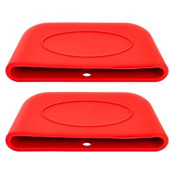 Lexi Home 2-Pack Silicone Pot Handle Holder Set in Red