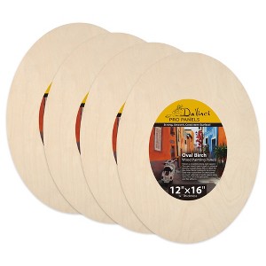 Da Vinci Pro Birch Wood Oval Panel 3/4" Deep –  Packs of 4 - Fine Textured, Warp Resistant, Lightweight & Rigid Oblong Panel – Perfect for Mounting - 1 of 4
