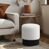 Meridian Furniture,Veranda Boucle Fabric Ottoman/Stool - 2 of 4
