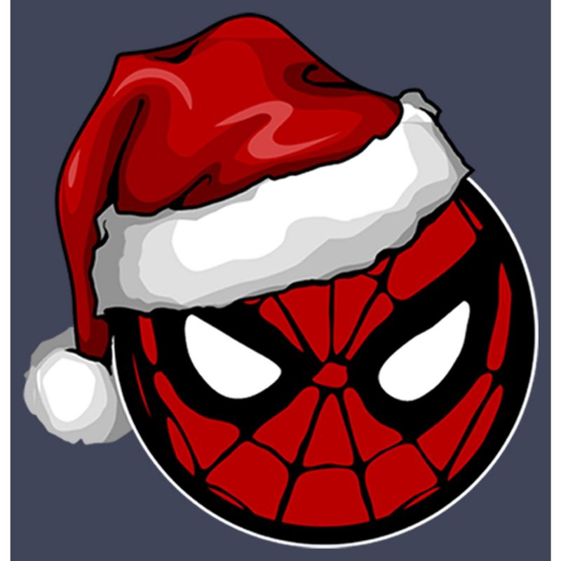 Boy's Marvel Christmas Spider-Man Santa Hat T-Shirt, 2 of 4