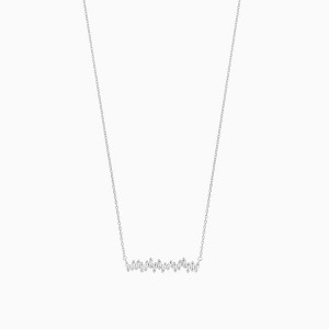 Bearfruit Jewelry Sterling Silver 18k Gold Plated Zig Zag Pendant Necklace - 1 of 2