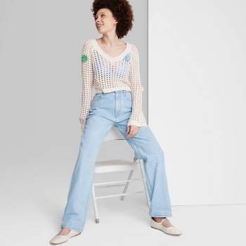 Women's 90's Relaxed Straight Glitter Jeans - Wild Fable™