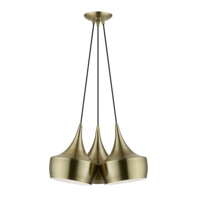 Livex Lighting Waldorf 3 - Light Pendant in  Antique Brass