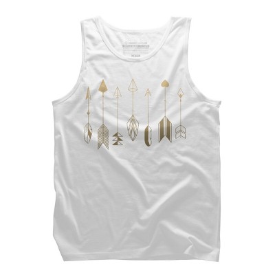 Men's Design By Humans Be Brave Little Arrow (gold) By staceyroman Tank Top