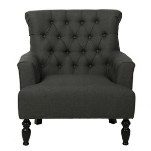 Bernstein Fabric Club Chair - Christopher Knight Home, Dark Grey