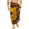 LA LEELA Men's Sarong Bath Swimsuits Pareo Wraps Beach One Size Brown Fish - 2 of 4