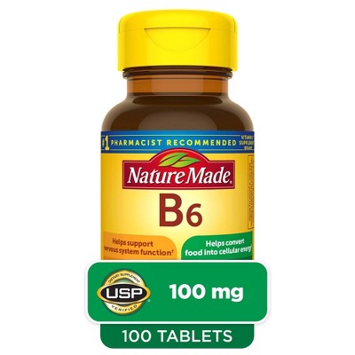 Nature Made Vitamin B6 100 mg Tablets - 100ct