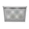 4 pack Extra Large Decorative Plastic Storage Basket w/Lid, Gray - 3 of 4