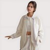 Anna-Kaci Lounge Women's Striped Woven Pajama Set with Collared Long Sleeve Top and Cuffed Wide Leg Pants - 4 of 4