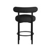Meridian Furniture,Bordeaux Black Boucle Fabric Stool, Set of 2 - 2 of 4