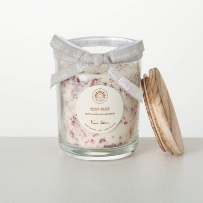 Vance Kitira Rosy Rose Scented Soy Wax 5.25" Jar Candle