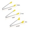 Unique Bargains Stainless Steel Silicone Tips Heart Hand Glove Shape Mini Food Tongs 3 Pcs - 2 of 4
