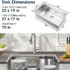 GustoWave Undermount Kitchen Sinks, 16 Gauge Stainless Steel Single Bowl Sinks for Workstation, RV, Prep Kitchen - 2 of 4