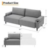 Modern Sofa, 80in Couch- Comfy Sofa with Cup Holders, Deep Seat Sofa Couch for Living Room - 2 of 4