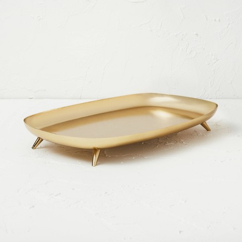 Footed Brass Tray - Opalhouse™ designed with Jungalow™ - image 1 of 4