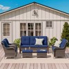 UPTION 6-Piece Steel Outdoor Patio Conversation Seating Set - 4 of 4