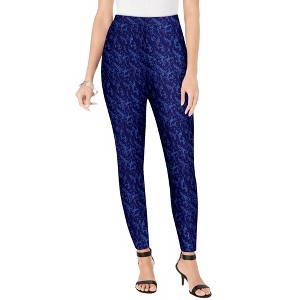 Roaman's Plus Size Essential Stretch Capri Legging - 1 of 4
