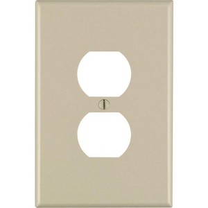 Leviton Ivory 1 gang Thermoset Plastic Duplex Wall Plate (Model No. 86103) (Pack of 25) - 1 of 1