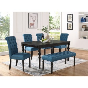 6-Piece Dining Set with 4 Chairs and Bench - 1 of 4
