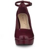 Allegra K Women's Platform Ankle Strap Chunky Heel Mary Janes Pumps - 3 of 4