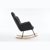 NicBex Accent Chair Rocking Chair with High Backrest and Pillows Mid Century Modern Glider Rocking Chair for Living Room, Bedroom, Offices - 4 of 4